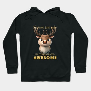 Deer Concentrated Awesome Cute Adorable Funny Quote Hoodie